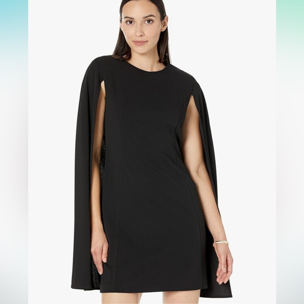Calvin Klein Short Scuba Cape Dress
